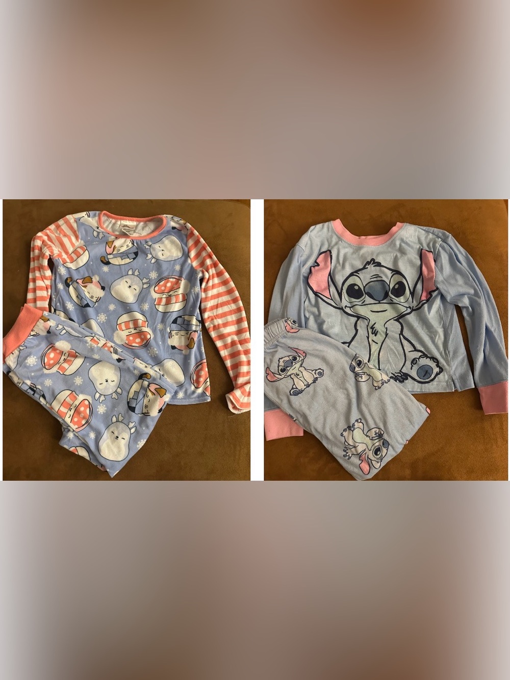 Squishmallows and Stitch Girls Pajamas Sz M